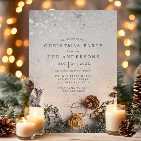 Christmas Party Invitation From The Andersons, December 24Th, At The Crowne Plaza Hotel In Louisville, Kentucky.