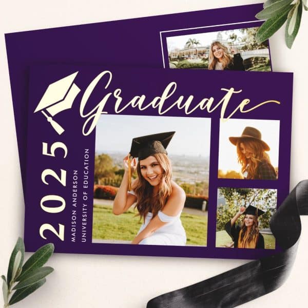 Graduation Announcement Featuring A Photo Of Madison Anderson, Class Of 2025, University Of Education.