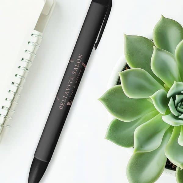 Black Pen With Bella Vita Salon Logo.