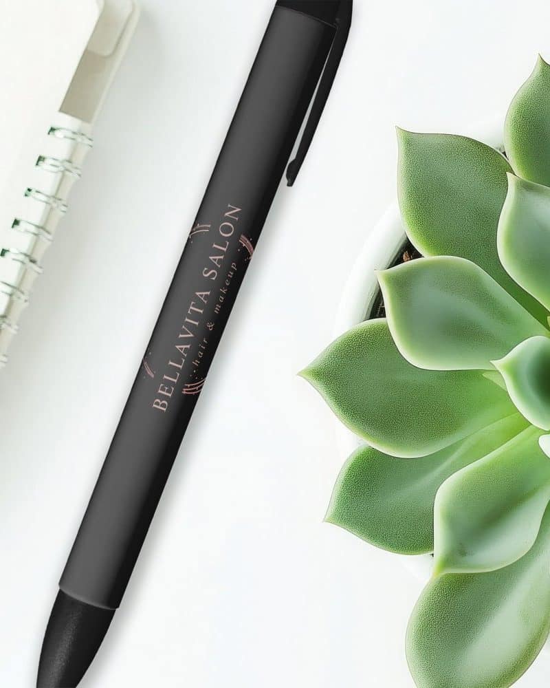 Black pen with Bella Vita Salon logo.