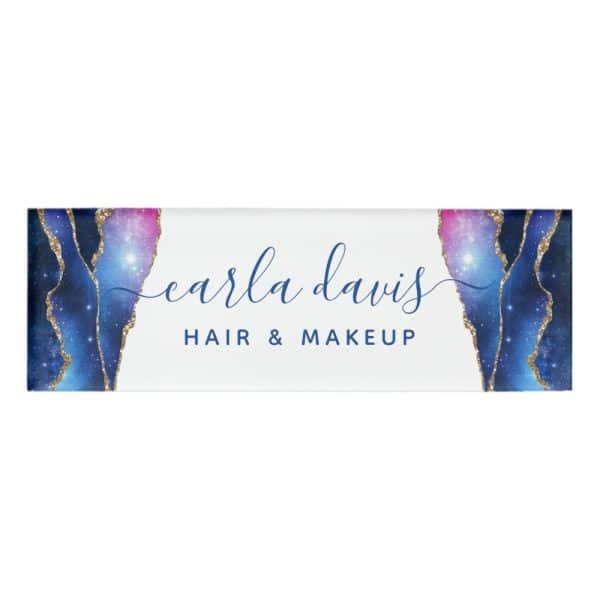 Carla Davis Hair &Amp; Makeup Logo With A Galaxy-Themed Design.