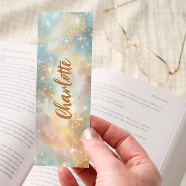 Sparkling Pastel Sky Dreamscape Personalized Bookmarks