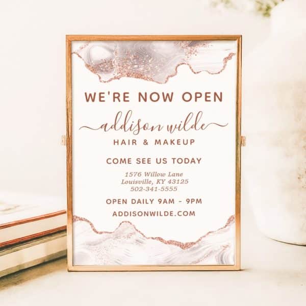 Grand Opening Announcement For Addison Wilde Hair &Amp; Makeup, Including Address And Hours.