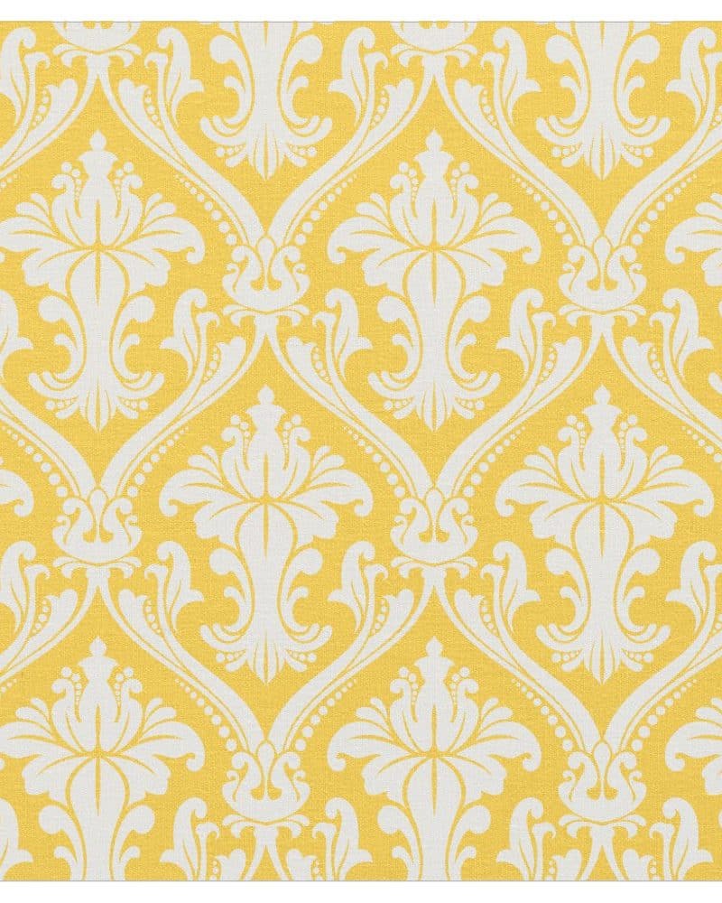 Yellow damask pattern.